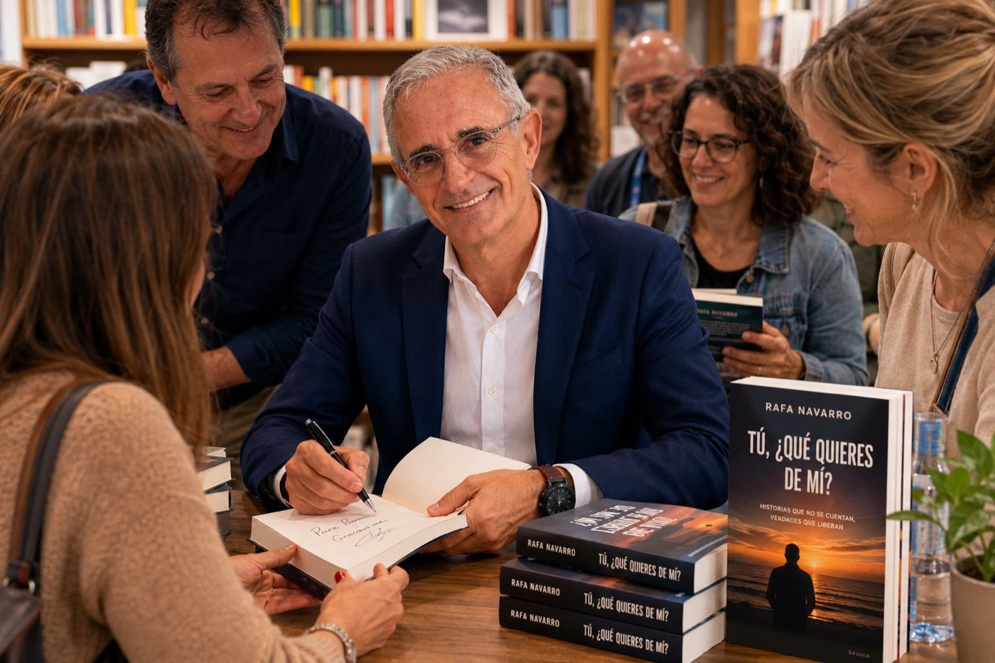 Rafa Navarro firmando ejemplares de «Tú, ¿qué quieres de mí?»